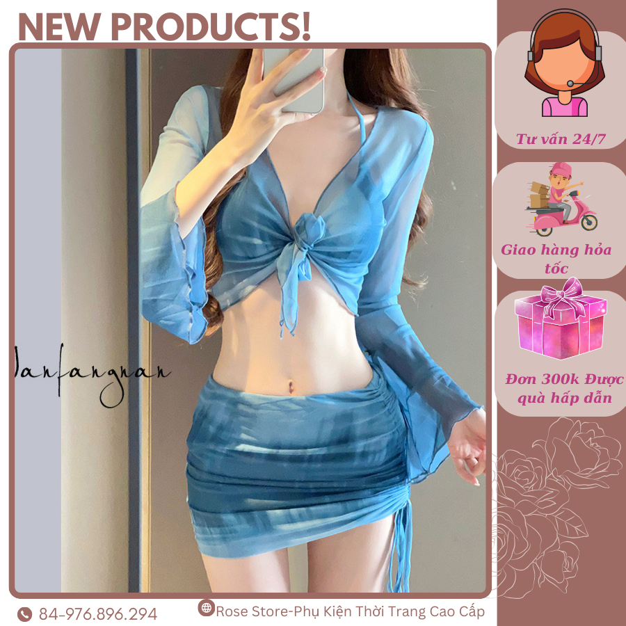 (RS013) BIKINI 4 MẢNH CAO CẤP SANG CHẢNH_Bộ đồ lót bikini 4 mảnh gợi cảm KÈM MÚT NGỰC
