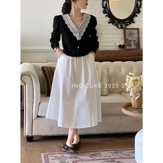 𝗟𝗔 𝗖𝗛𝗔𝗥𝗠𝗘́ |Chân váy thô dài cạp chun 9802