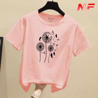 Áo Thun Nữ Tay Ngắn Form Rộng Lá Bồ Công Anh AT-025 - Thời Trang Cơ Bản - Trending Xu Hướng - NLF Unisex Fashion
