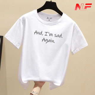Áo Thun Nữ Tay Ngắn Form Rộng Sad Again Tay Ngắn AT-031 - Dễ Phối Trang Phục - Trending Xu Hướng - NLF Unisex Fashion