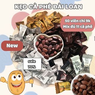  Kẹo Cà Phê Coffee Candy Đài Loan 50g vị không đường - Giúp Tỉnh Táo, Tinh Thần Sảng Khoái