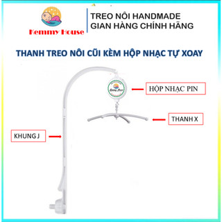 (Hộp nhạc treo nôi tặng pin)Các loại thanh treo cũi, hộp nhạc treo nôi phát nhạc tự xoay