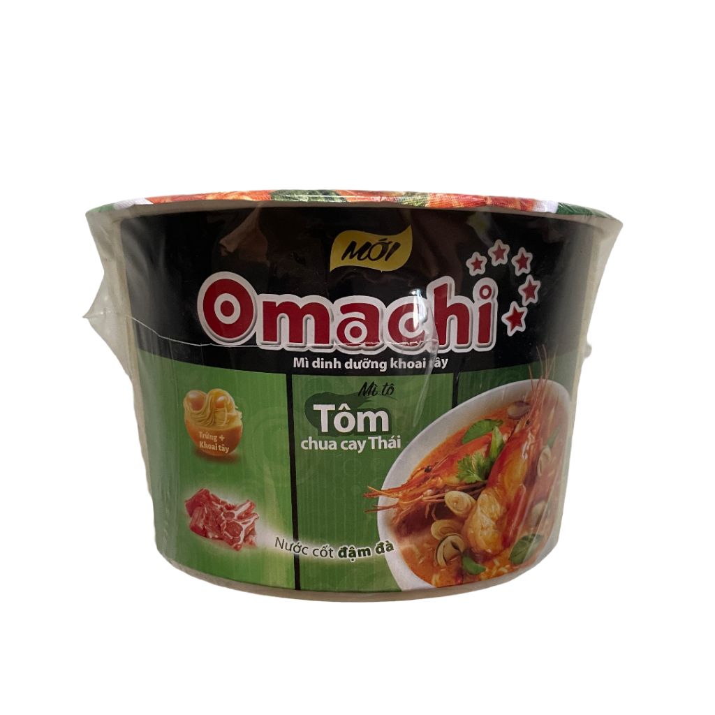 Lẻ 1 Tô Mì Omachi Tôm Chua Cay Thái Tô 91G