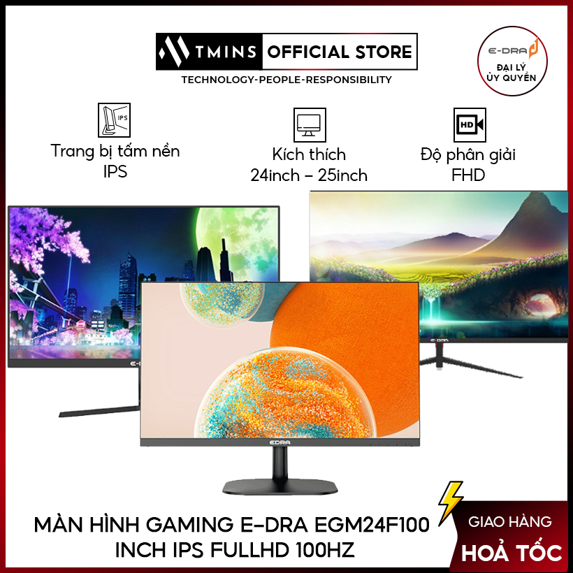 [Mã SPHACL9 giảm 7% đơn 500K] Màn hình Gaming E-DRA EGM24F100 inch IPS FullHD 100hz - Bảo hành 2 năm