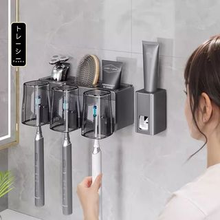 Combo khay nhôm + cốc đựng bàn chải đánh răng súc miệng, set khay + ly đánh răng đôi phòng tắm nhôm cao cấp
