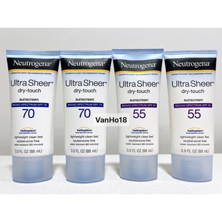 Kem Chống Nắng Neutrogena Ultra Sheer Dry-Touch Sunscreen  SPF100, SPF85, SPF70, SPF55, SPF45, SPF30, Clear Body SPF30
