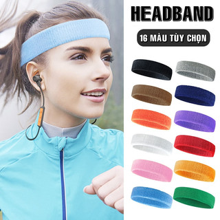 Headband Nam Nữ Băng Đô Thể Thao Dùng Tập Gym Cầu Lông Bóng Chuyền Bóng Rổ Chạy Bộ Tennis Băng Đầu Thấm Chặn Mồ Hôi Trán