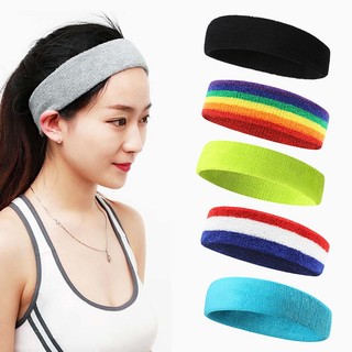 Băng Đô Thể Thao Headband Nam Nữ Thấm Mồ Hôi Trán Băng Đầu Chơi Bóng Rổ Cầu Lông Bóng Chuyền Tennis Tập Gym Chạy Bộ