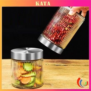 Lọ Thủy Tinh To Dung Tích 900ml Đến 2 Lít Có Nắp Inox Xoáy Đựng Gia Vị Bình Ngâm Deli G60B