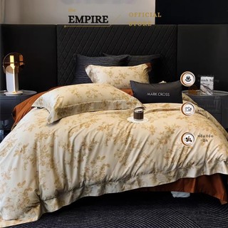 Bộ chăn ga gối set 5 món tencel milk EMPIRE cao cấp chăn chần bông bo chun drap giường - Bình Châu Bedding & Decor