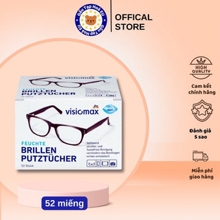 Khăn lau kính Visiomax 52 gói xuất xứ Đức hàng chính hãng