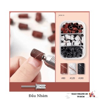 Hộp đầu mài giấy nhám nail