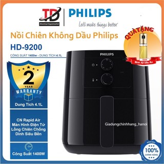 Nồi Chiên Không Dầu Philips HD9200/90 - 4.1Lit/1400W - Bảo Hành Chính Hãng 2 Năm