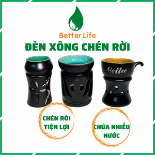Đèn xông tinh dầu đốt bằng nến chén rời to gốm sứ Bát Tràng- Better Life