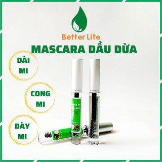 Mascara dầu dừa ép lạnh nguyên chất chuốt mi, dưỡng môi, chân mày đen dài siêu đẹp