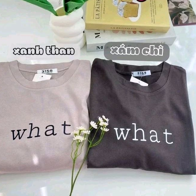ÁO THUN CTK 3158_ ÁO THUN CHỮ WHAT FORM RỘNG UNISEX
