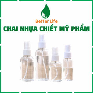 Chai lọ chiết mỹ phẩm dạng xịt và vòi nhấn dung tích 50ml, 150ml, ống mascara, dưỡng môi Better Life