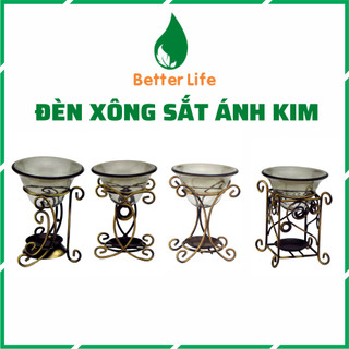 Đèn xông tinh dầu chân sắt ánh kim đốt bằng nến tealight cổ điển - Better Life