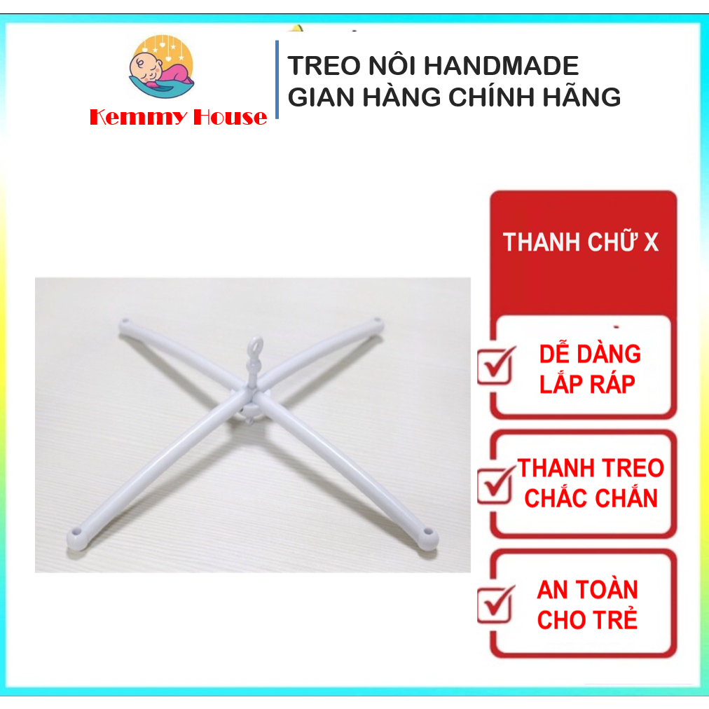 Thanh chữ X (chữ thập) làm đồ chơi treo nôi, móc thú