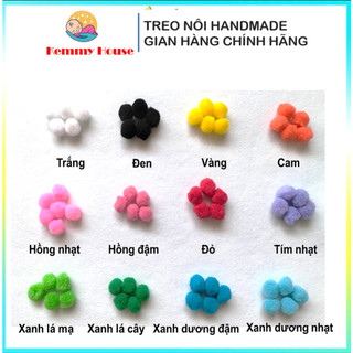 10 hạt pom pom nhiều màu sắc, nhiều kích cỡ làm nguyên liệu slime