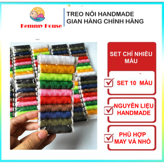 Set chỉ khâu nhỏ 10 màu cuộn 50m