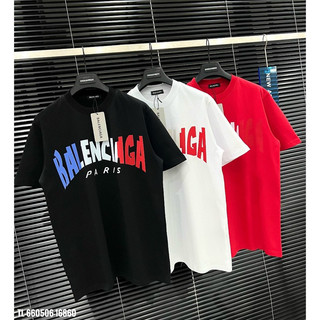 Áo Thun cổ tròn Unisex Balen Paris Nam Nữ Cotton 2 Chiều Cao Cấp [Mẫu mới 2024]