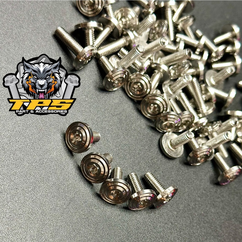 Ốc dù Thái inox 304 (ốc áo, ốc đĩa, ốc bửng) dùng cho mọi loại xe máy - Phụ kiện phụ tùng cao cấp