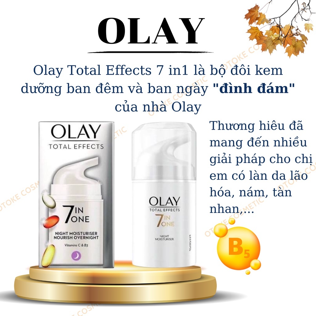 Kem dưỡng Olay Total Effects 7 In 1 Anti Ageing Moisturiser 50ml (bản UK mẫu mới) | BigBuy360 - bigbuy360.vn