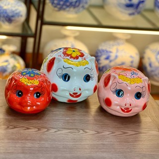 Heo sứ tiết kiệm vẽ tay thủ công Gốm sứ Bát Tràng