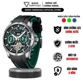 Đồng hồ nam lộ cơ automatic mark fairwhale chính hãng,đồng hồ đeo tay nam có lịch chuyển động,chống xước chống nước 30m