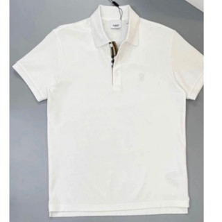 Áo Polo Burberry Logo Thêu Chất Vải Gai Thoáng Mát Phong Cách Đơn Giản Trẻ Trung Năng Động