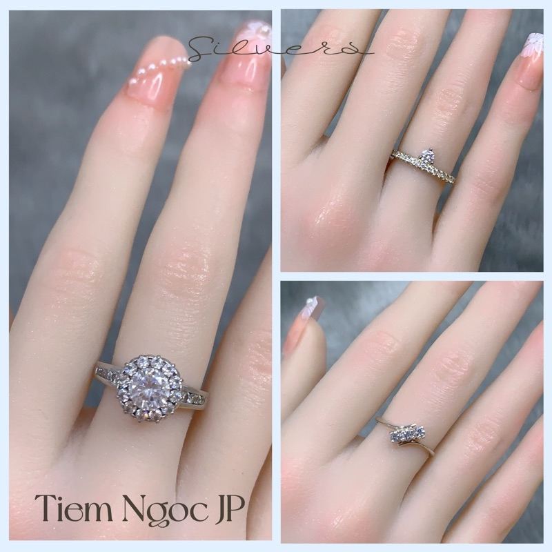 (Nhiều mẫu) Nhẫn bạc đ á cz đơn giản thanh lịch | 2hand |