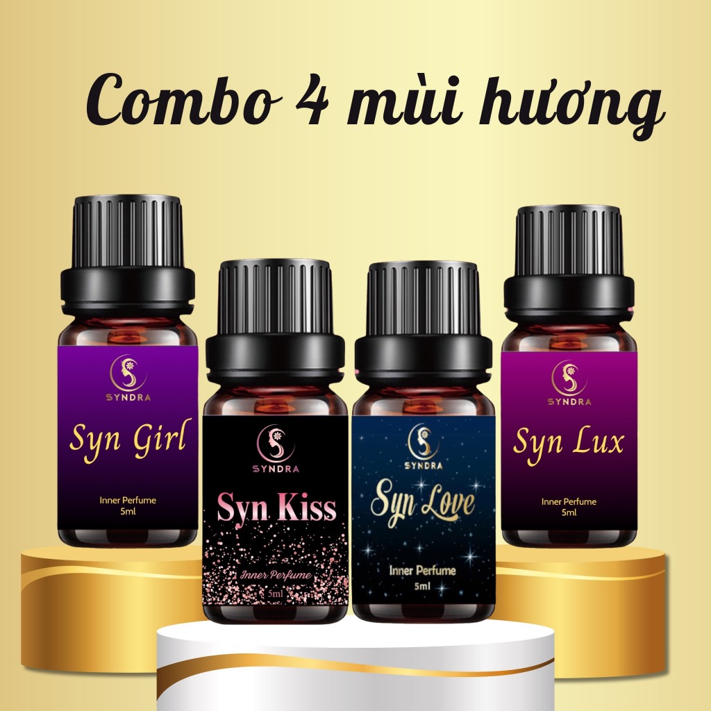 Combo 4 Mùi Nước Hoa Vùng Kín Synkiss - Lưu Hương Cô Bé Cả Ngày Khử Mùi Loại Bỏ Mùi Hôi