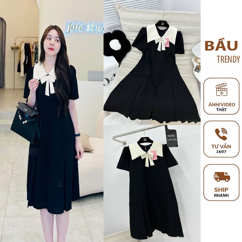 ĐẦM VÁY BẦU CÔNG SỞ V743 ĐẦM BẦU THIẾT KẾ CỔ SƠ MI PHỐI NƠ ĐIỆU ĐÀ ĐẦM BẦU XINH ĐI LÀM ĐI TIỆC ĐI DẠO FREE SIZE