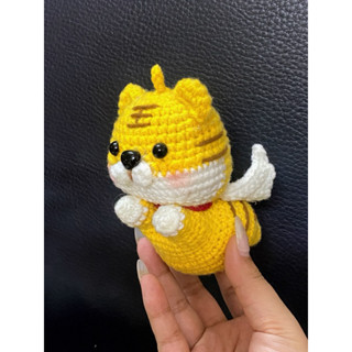 Móc khoá hổ con có cánh biết bay nhồi bông bằng len dùng để trang trí/ dây treo xe hơi siêu dễ thương a