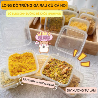 〖sẵn〗lòng đỏ trứng gà mix rau củ cá hồi cho hamster