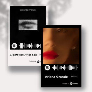 Thẻ spotify nghệ sĩ us uk 5.5x8.5cm trang trí ốp điện thoại decor