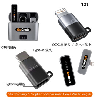 Đầu chuyển tai nghe sạc thu âm cho míc cài áo không dây TypE C sang lP thu âm livestream