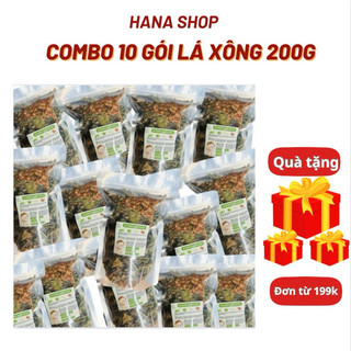 COMBO 10 GÓI LÁ XÔNG THẢO DƯỢC XÔNG TẮM CHO MẸ SAU SINH, XÔNG GIẢI CẢM 200g