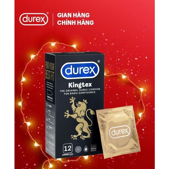 BIG SALE 12 CÁI BAO CAO SU DUREX KINGTEX CHÍNH HÃNG