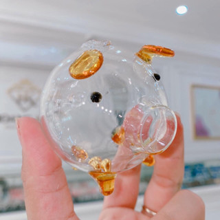 [GIÁ SỈ] Heo thuỷ tinh tiết kiệm nhét nhẫn chỉ size mini-Heo đựng nhẫn vàng