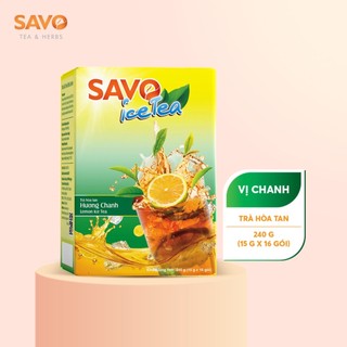 Trà chanh hòa tan savo - hộp 16 gói x 15g