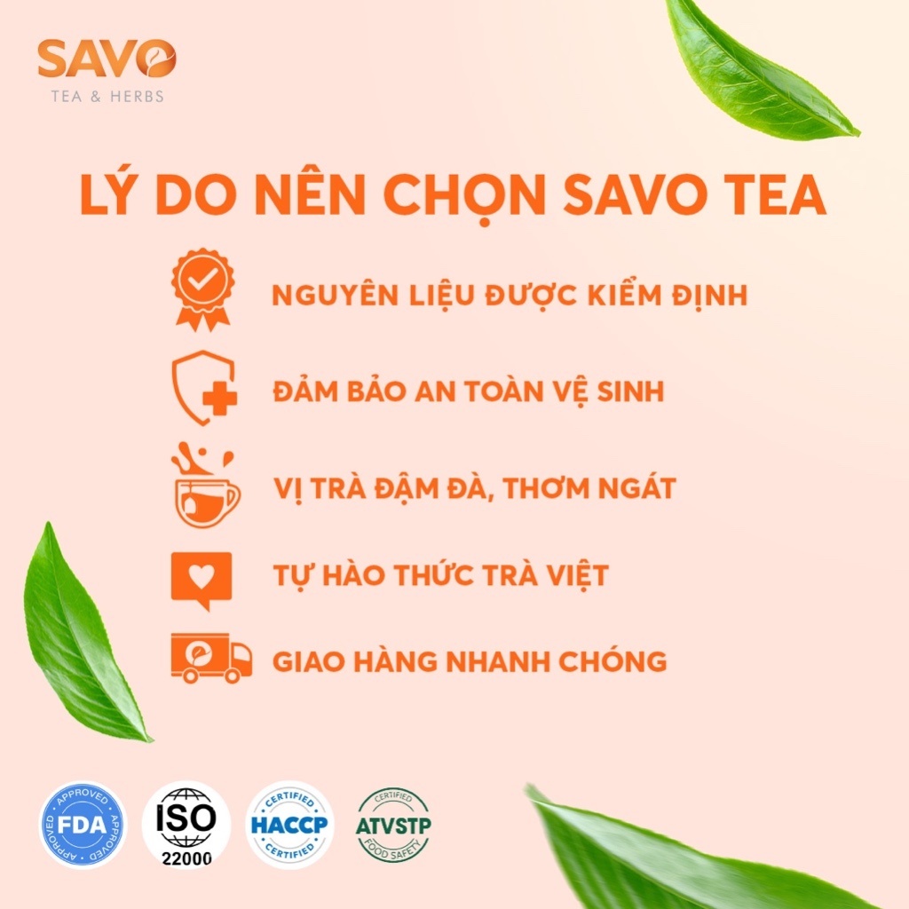 Trà Xoài Hòa Tan SAVO  - Hộp 16 gói x 15g