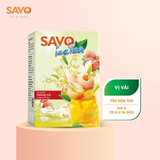 Trà vải hòa tan savo - hộp 16 gói x 15g