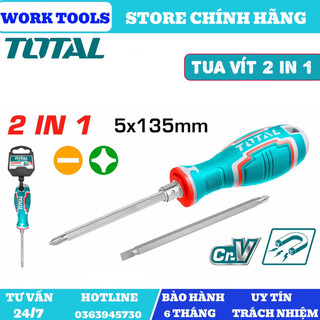 ĐỒ NGHỀ TOTAL Bộ tua vít 2 trong 1 5X135mm THT250226 < HÀNG CHÍNH HÃNG >