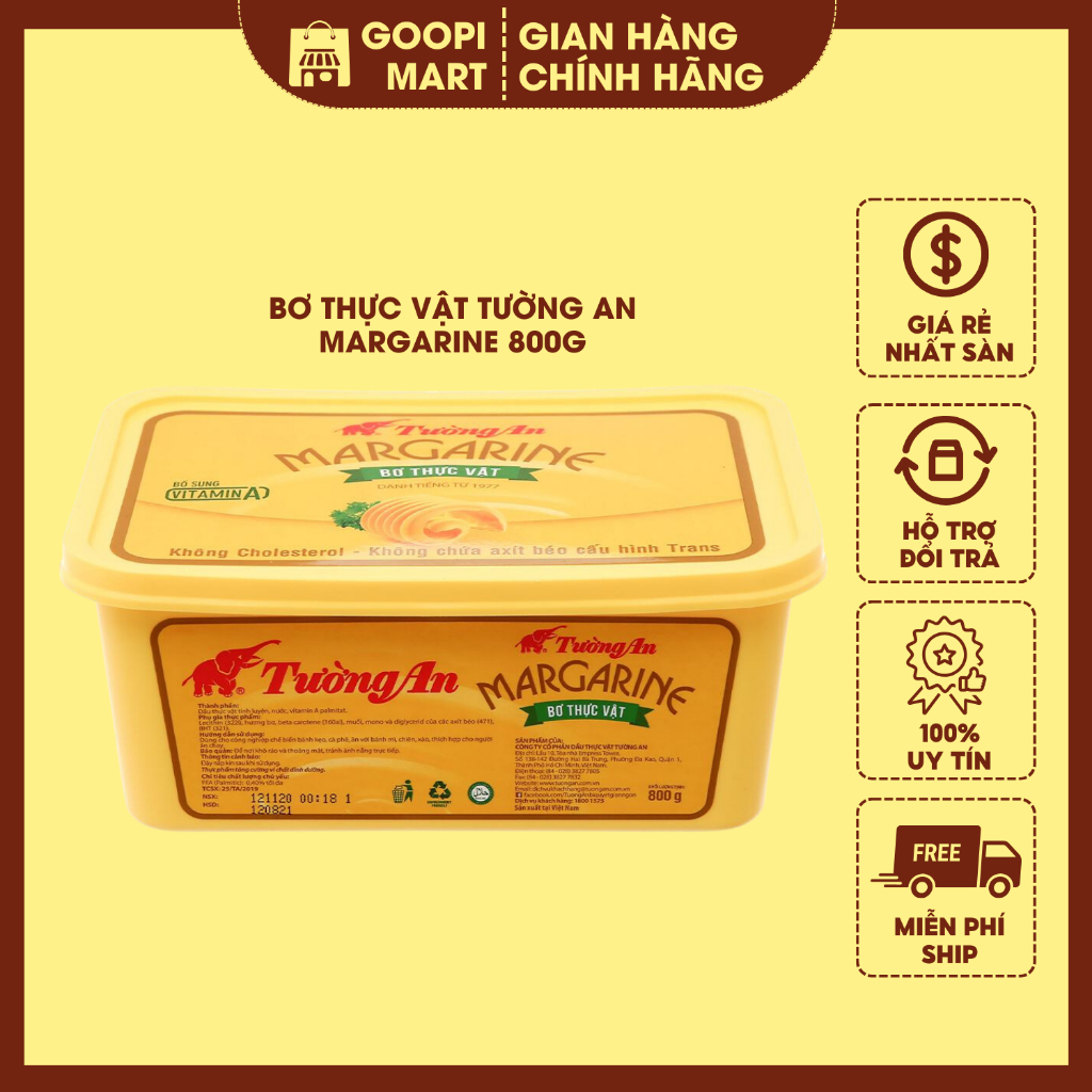 Bơ Tường An Margarine 800g