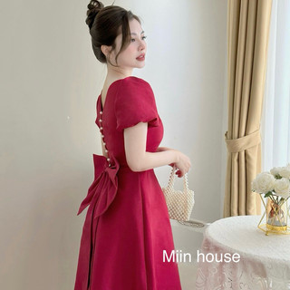 váy công chúa cut out nơ lưng