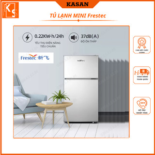 Tủ lạnh mini. tủ lạnh Frestec 2 cánh làm lạnh nhanh tiết kiệm điện, ngăn đá và ngăn lạnh giữ đồ luôn tươi mới.