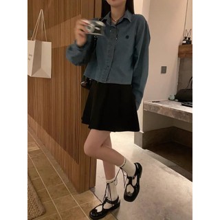 Áo Sơ mi jean croptop NoNo Rum (1011) - MIDISTORE