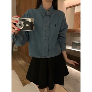 Áo Sơ mi jean croptop NoNo Rum (1011) - MIDISTORE